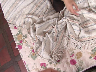 Colored hair babe wearing bodystockings gets cum in mouth after hardcore sex at casting