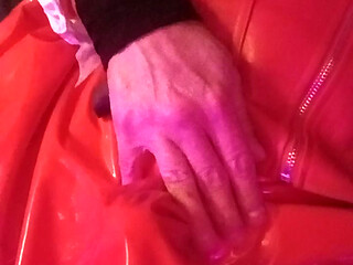 Panty boy trying ted leather and latex