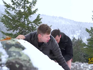 SEAN CODY - Two Adventurous Hunks Turn A Frosty Day Into A Smoking Hot Outdoor Fuck In The Snow