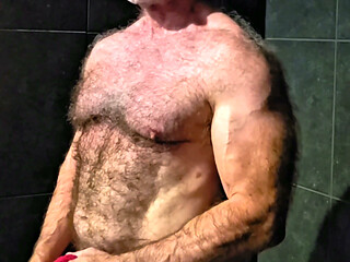 Hairy Dilf Showing Physique