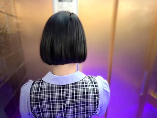 Elevator sex.Office building on a holiday.