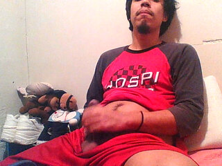 Man Masturbates On The Bed