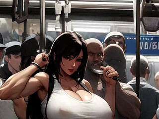Tifa's Incredible Tits Get Noticed On The Midgar Train