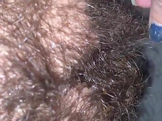 Hairy pussy closeup