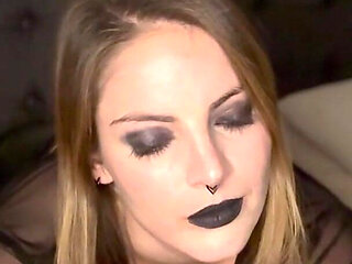 Sexy Smoking and Undressing Time All in Black Part 1