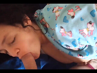 Stepmom MILF Is Woken up in the Morning by Her Stepson's Dick That Wants Her to Suck It