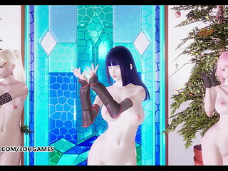 [MMD] TWICE-Feel Special Hot Striptease Hinata Sakura Ino Yamanaka Naruto Hentai 3D Porn Uncensored