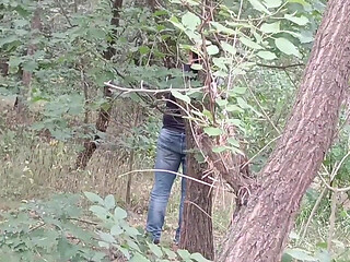 Our Third Girlfriend Keeps Watch in the Park so No One Catches Us Having Sex