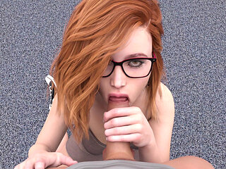College Kings 158 - Riley Gives Alex a Secret Blowjob in the Library