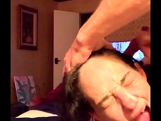 Fucked her brains out for college tuition Older woman double jizz facial