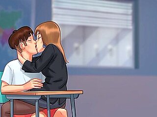 Car Toon And French Teacher In Sneaky Link With My Summertime Saga Gameplay)