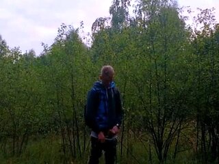 Outdoor Twink Peeing in the Woods