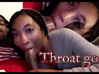 Hot teen takes BBC in deepthroat cowgirl POV