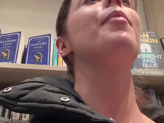 Shopping for Books with My Vibrator in! Hopefully I Don't Cum Too Loud!