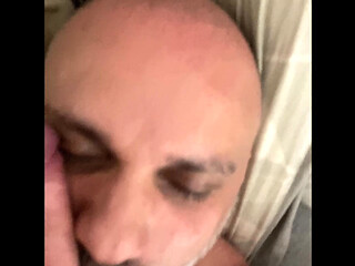 My lover wakes up my husband with his cock and sodomizes him