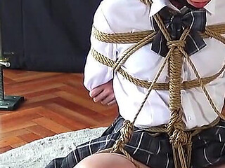 The Bound Woman Couldn't Hold Back and Started Masturbating