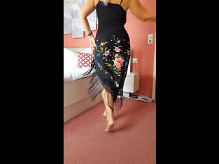 Selena's dancing and sex games in a warm light