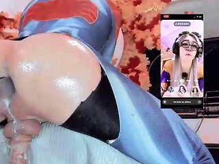 Shemale tranny ass toying