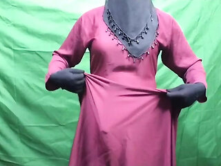 Masturbating  while wearing neighbor's clothes