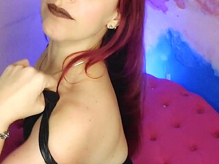 You Discover Your Hot Stepmother Filming Porn in the Living Room!!!
