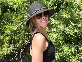 Wife Swallows Huge Double Cum Load at Beach While Husband Watches Her Fuck Friend