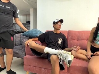 Latina stepmom gives rough homemade doggy style