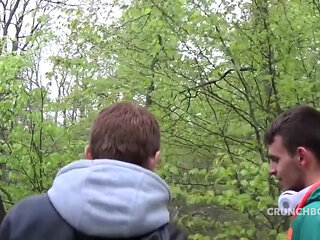 Tony fucked by a sexy twink in cruising forest exhib