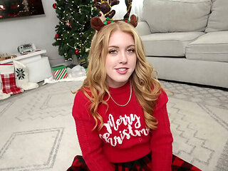 Step Sister Penelope Snaps Gives A Busty Handjob & Doggystyle POV On A Snow Day