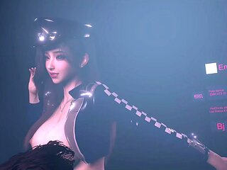 3D Big Boobs Stripper Have Blowjob Sex with Big Cock