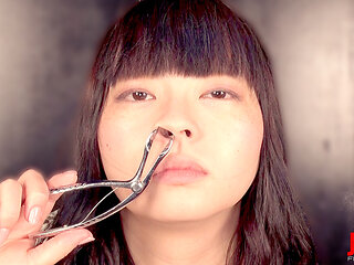 Himeka Takahoshi Digs and Licks Her Snot on Fixed Cam