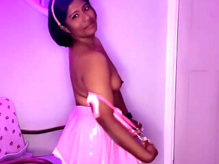 Bored Housewife Dresses up for a Show!
