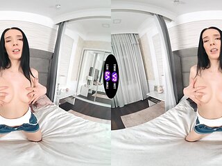 Hot brunette Jasmine Jayne fingers her pussy in a steamy solo session.