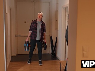 Redheaded stepmom teaches her stepdaughter's horny boyfriend how to fuck.