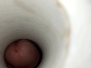 Extracting cum in different ways. Pulsating cum