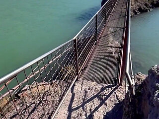 Foot Fetish Outdoor Bridge Crossing