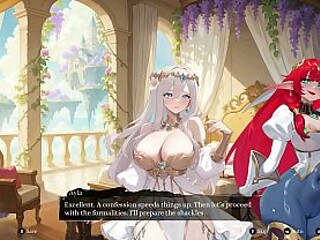 Animated wife gets facial while hubby plays with her tits in a kinky game