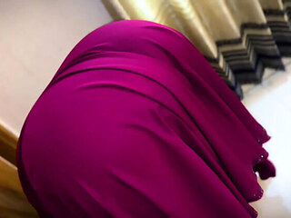 Big Ass Arab Stepmom Aria Mia Shows Huge Naked Ass & Pussy Cleaning Stepson's Room