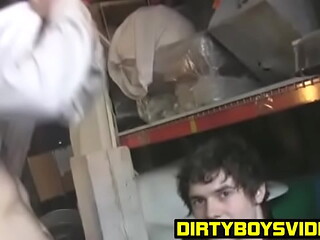 Sexy Kyle sucked the cock of hottie Jack President until he released a massive load