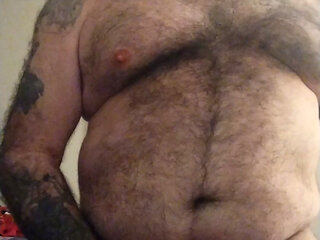 Bear playing with cock toy (cum shot)