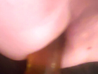 Thick dildo in the ass