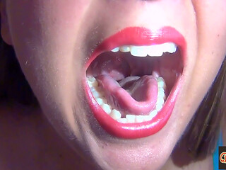My Extreme Close-up Mouth Tour - Green M&m Munching Remastered HD