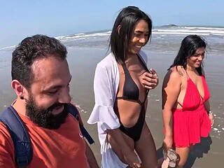 Sofia Surfistinha Pounds Casal Mattos on Beach
