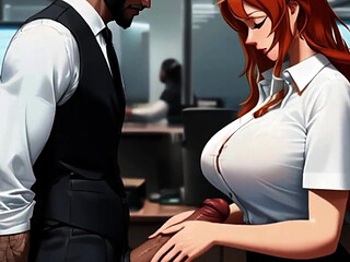 Sexy Secretaries Stroke Big Black Cocks At Work All Day