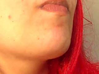 Giantess Stepsister Chews Gum, Then Blows Bubbles at Her Tiny Stepsister and Wraps Her Used Gum Around Him