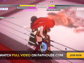 Lesbian Battle BDSM Hentai Game Ep.2 Lesbian Tomboy Defeated Had to Squirt Non Stop on a Bondage Device!