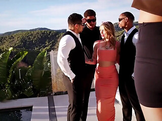 Irish snowbunny gets a surprise BBC gangbang during photoshoot