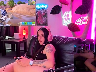 Very hot busty brunette solo masturbation on webcam