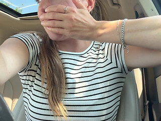 Lush in the Car! Risky Orgasm!