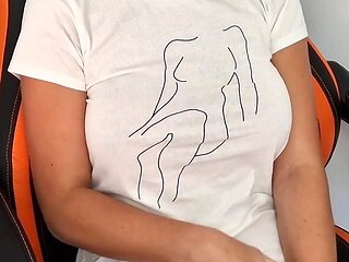 Cute Pink Bear Birgit's Panties and Shaved Pussy Fingering
