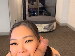 naughty asian school girl sucks and fucks for extra creditHUGE CREAMPIE